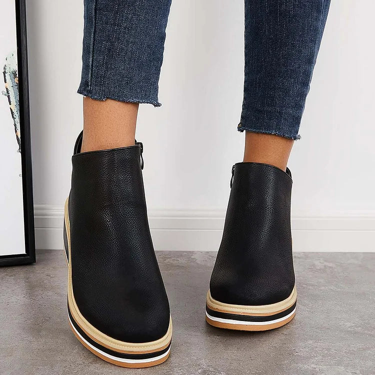 Valeria | Platform Leather Boots