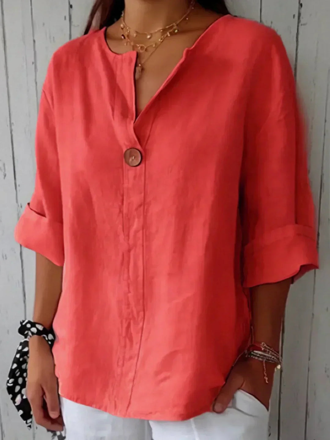 Marina | Relaxed V-neck Blouse