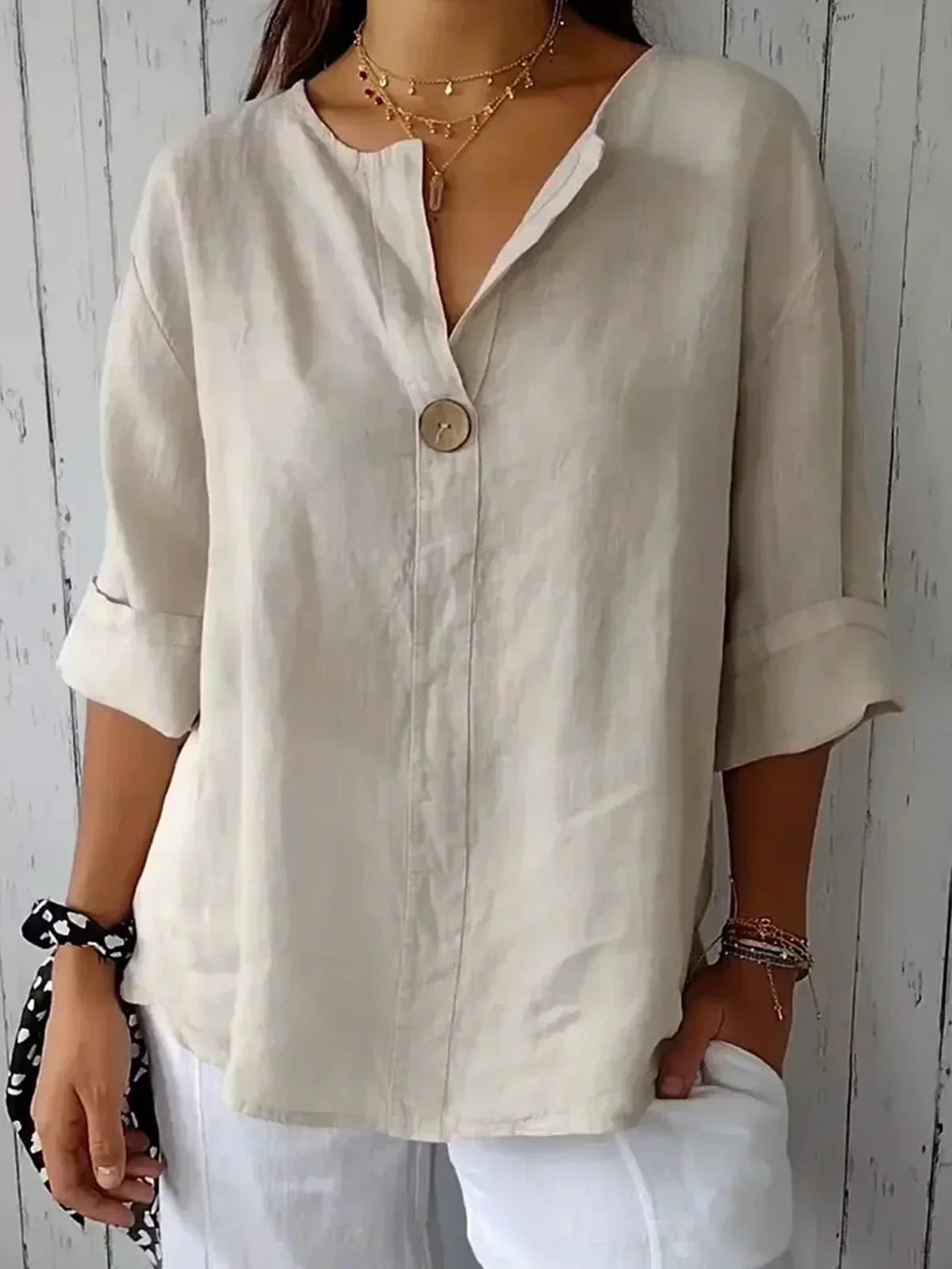 Marina | Relaxed V-neck Blouse