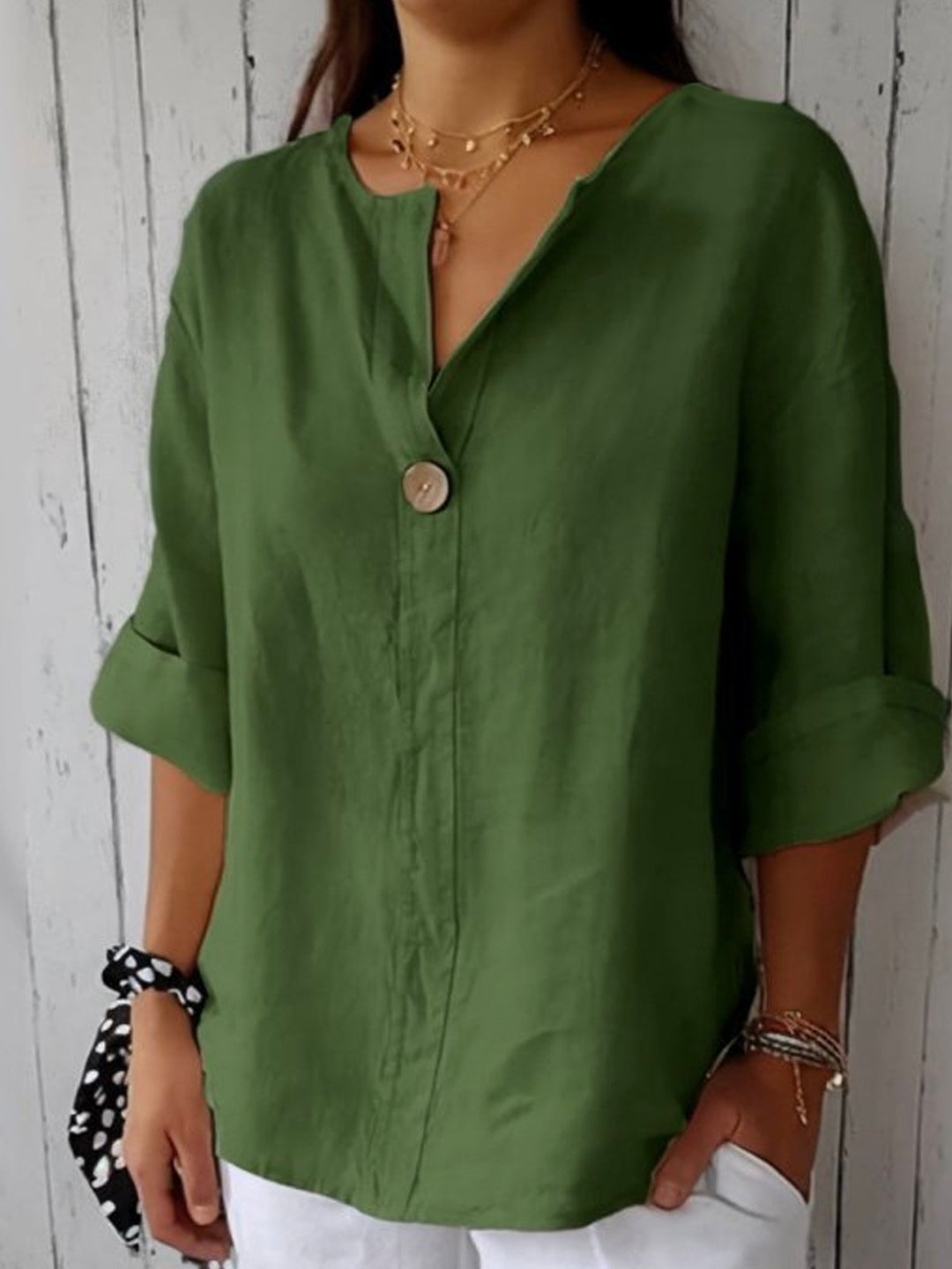 Marina | Relaxed V-neck Blouse