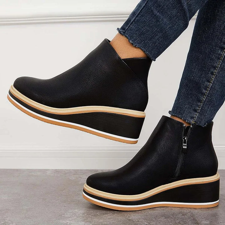 Valeria | Platform Leather Boots