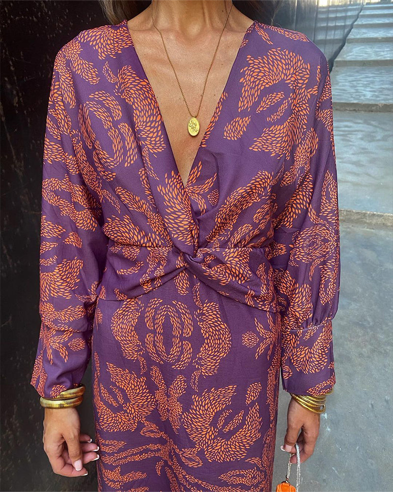 Aria | Vintage Draped Midi Dress