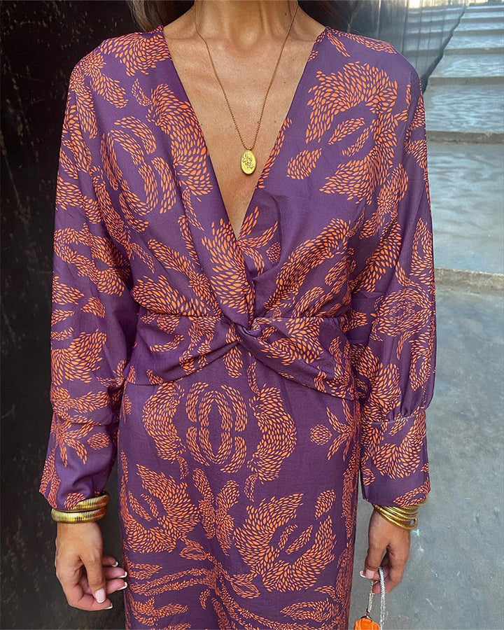 Aria | Vintage Draped Midi Dress