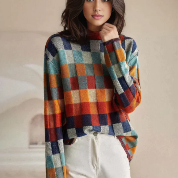 Jessica | Comfortable Knitted Sweater in Vibrant Colors