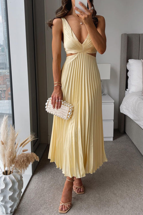 Jade | Pleated Maxi Dress