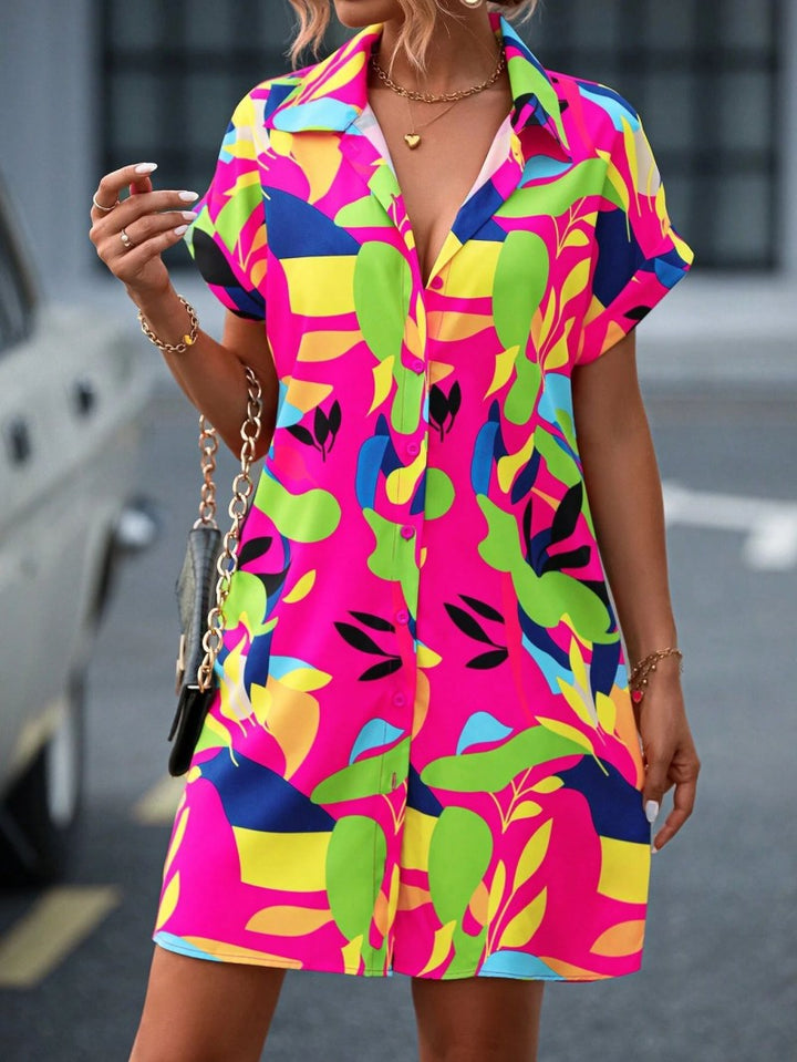 Chloe | Vibrant Shirt Dress