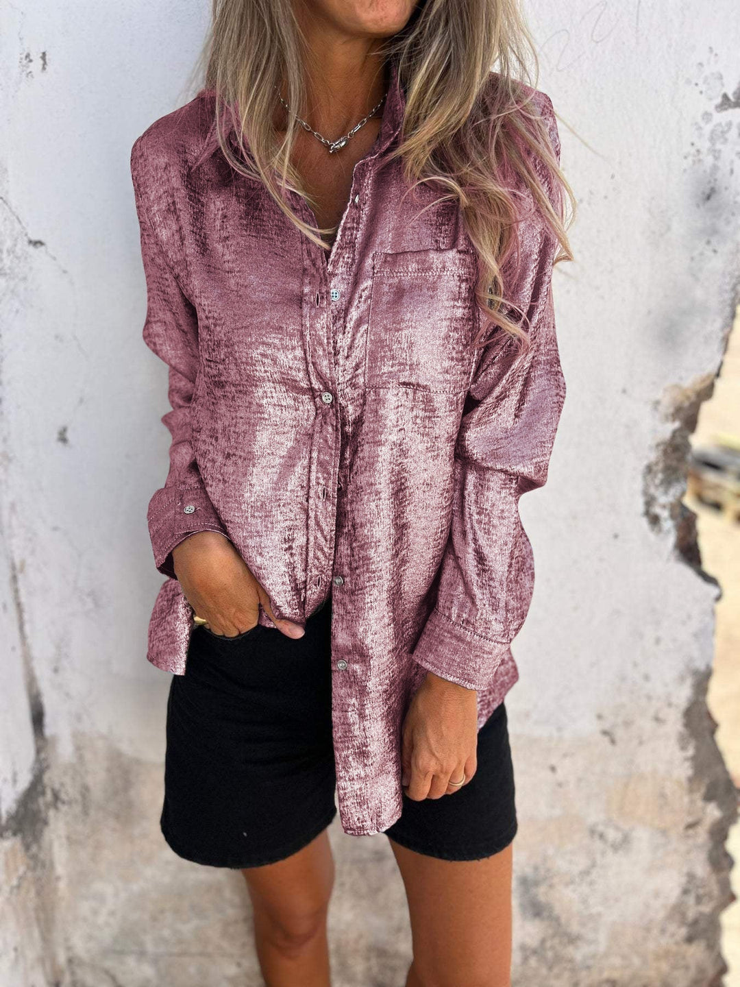 Zella™ - Chic Shimmer Shirt