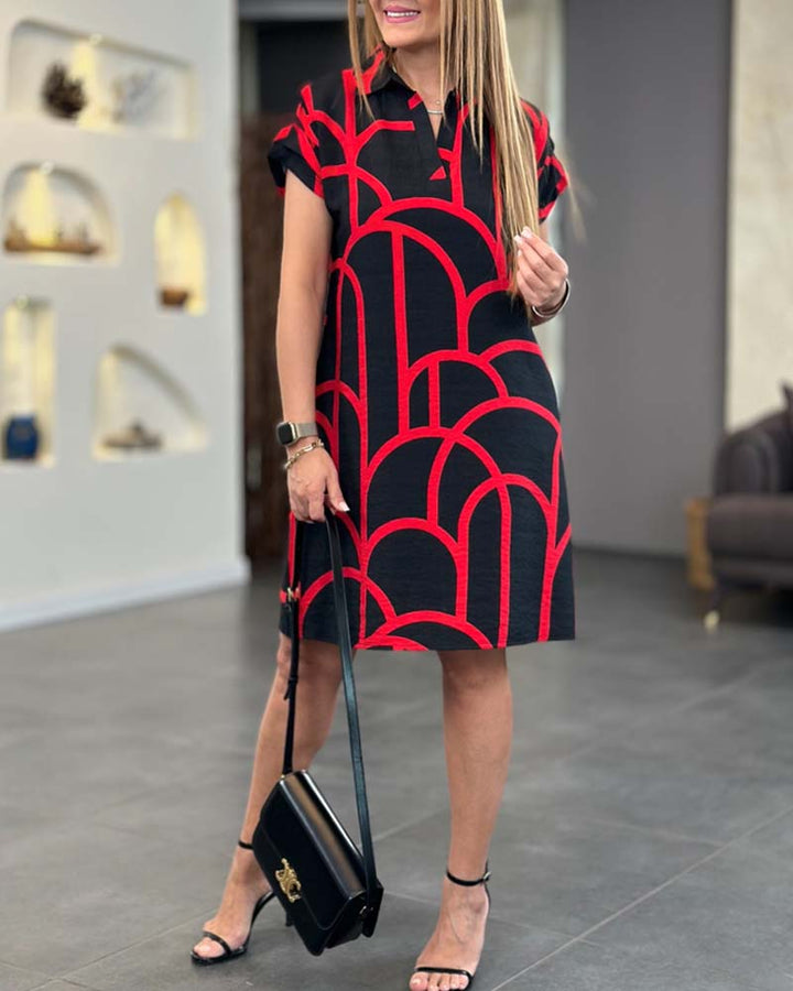 Lina | Abstract Polo Dress