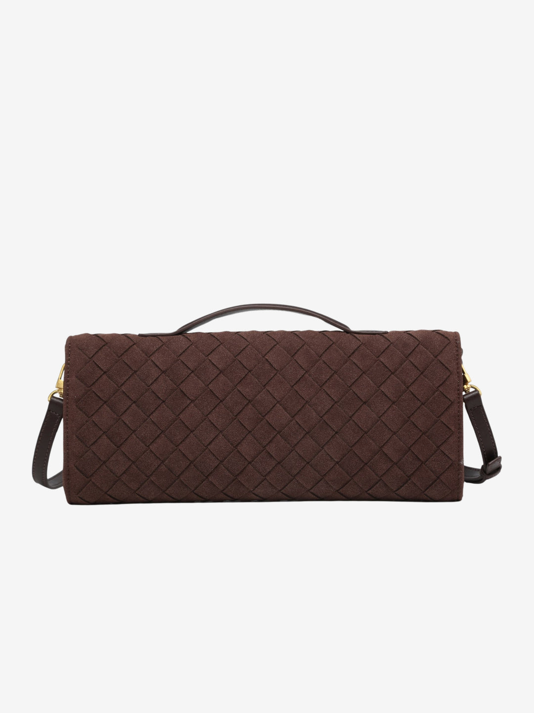 Cherry | Luxe Woven Suede Clutch