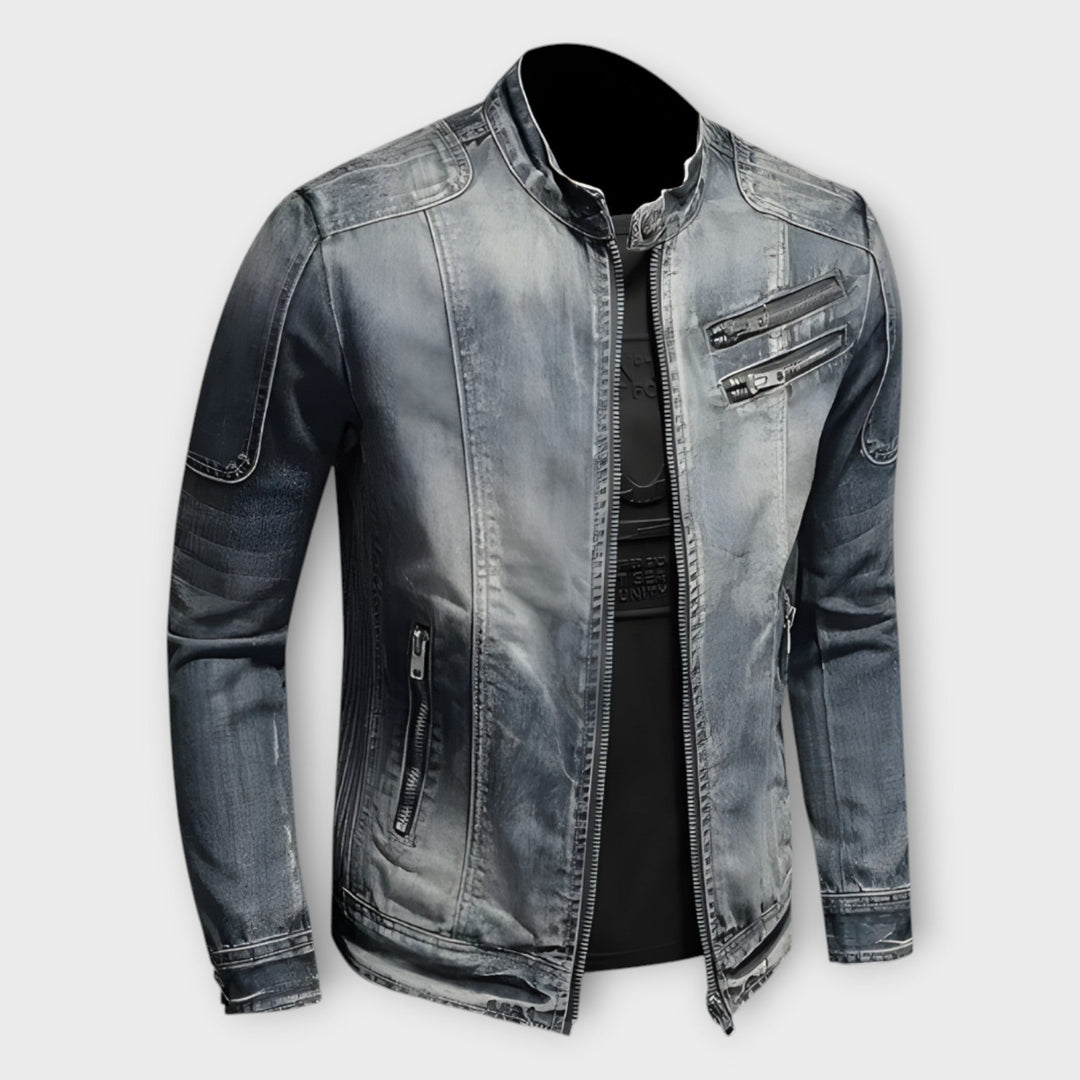 Exekiel | Men’s Zippered Denim Jacket