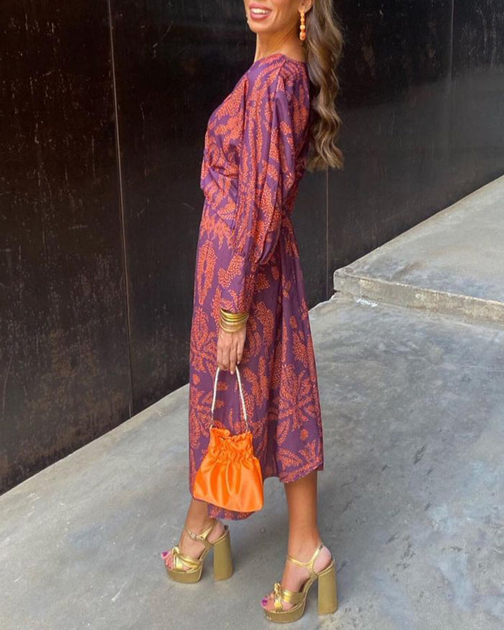 Aria | Vintage Draped Midi Dress