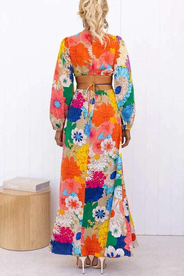 Angelica | Printed Floral Maxi Dress