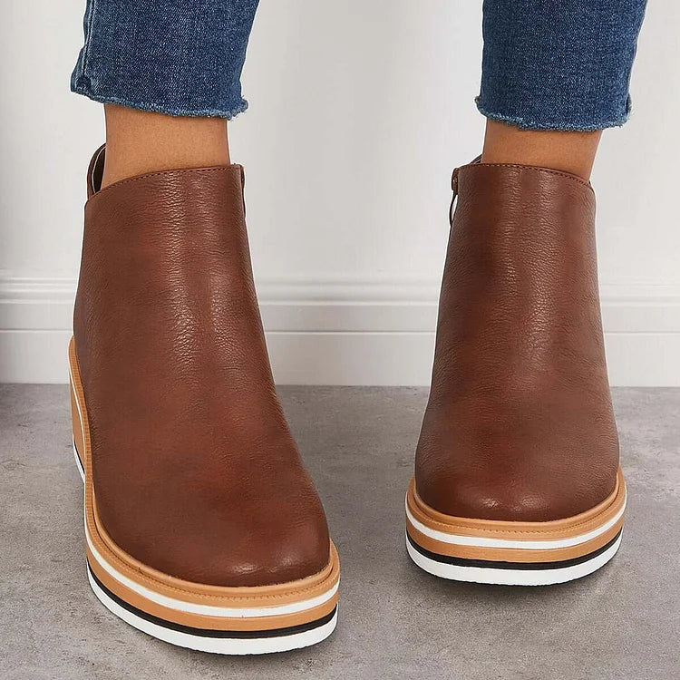 Valeria | Platform Leather Boots