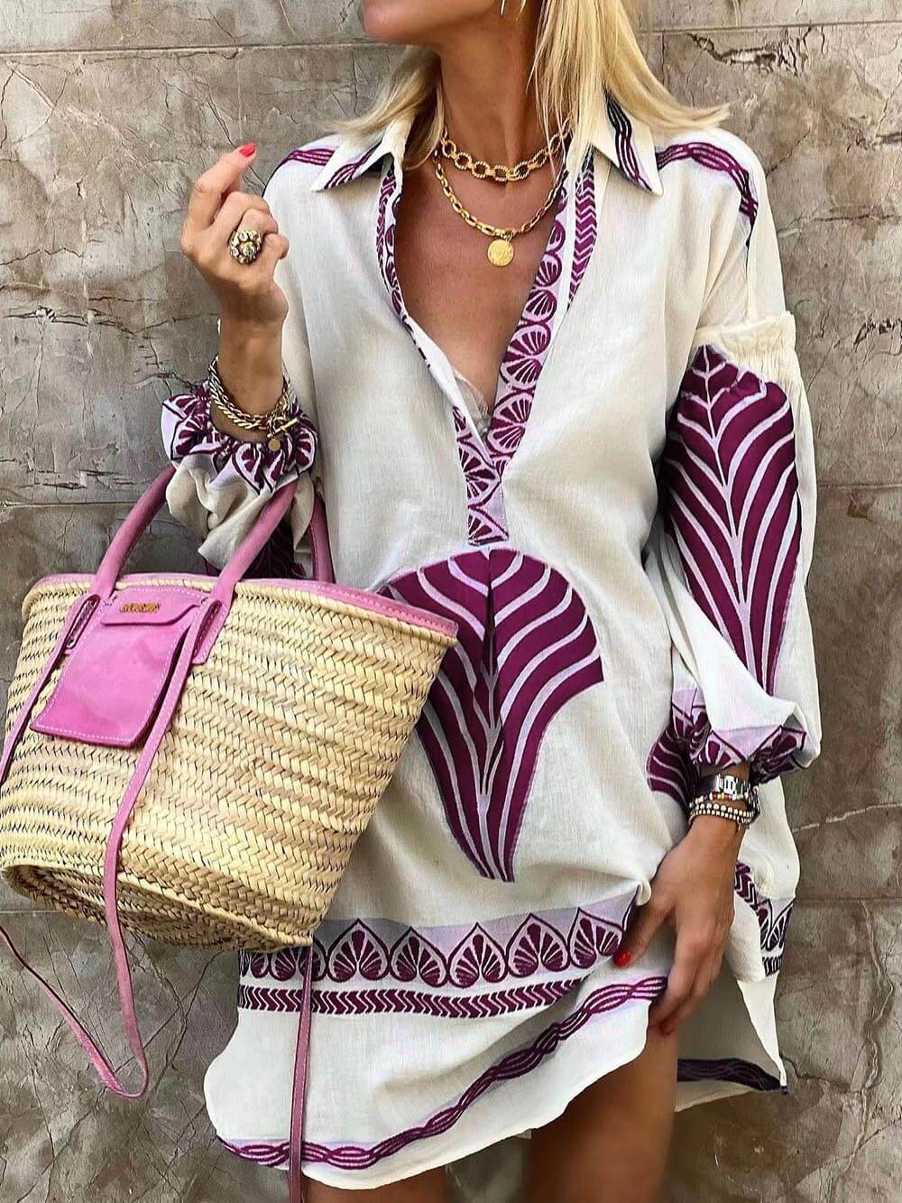 Alora | Chic Printed Mini Dress