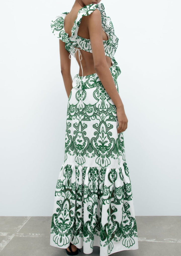 Cassie | Romantic Ruffled Maxi Dress