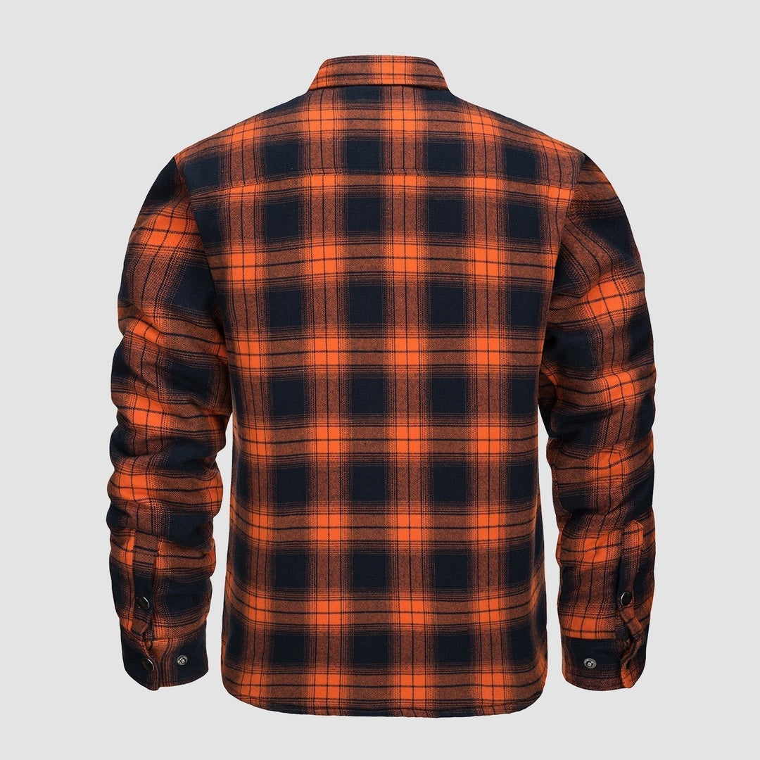 Roldan | Men's Classic Plaid Quilted Shirt Jacket