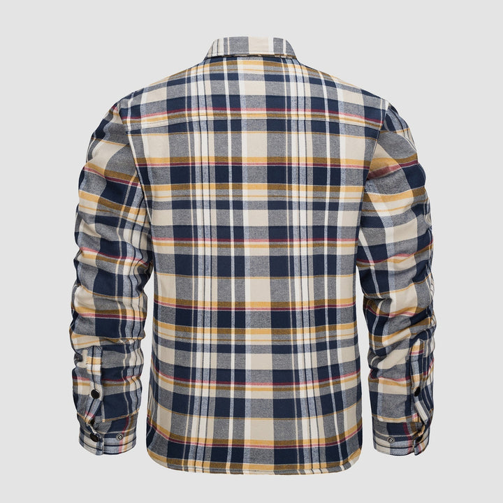 Roldan | Men's Classic Plaid Quilted Shirt Jacket