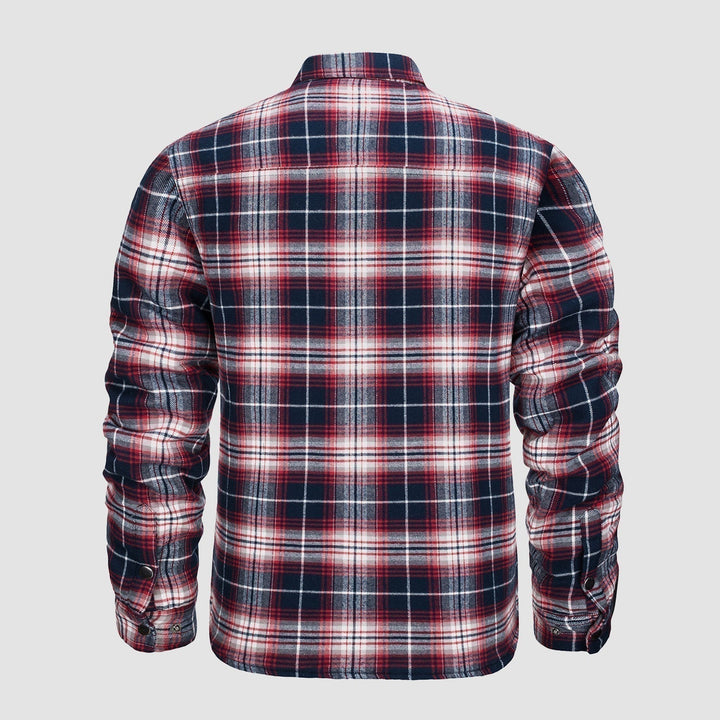 Roldan | Men's Classic Plaid Quilted Shirt Jacket