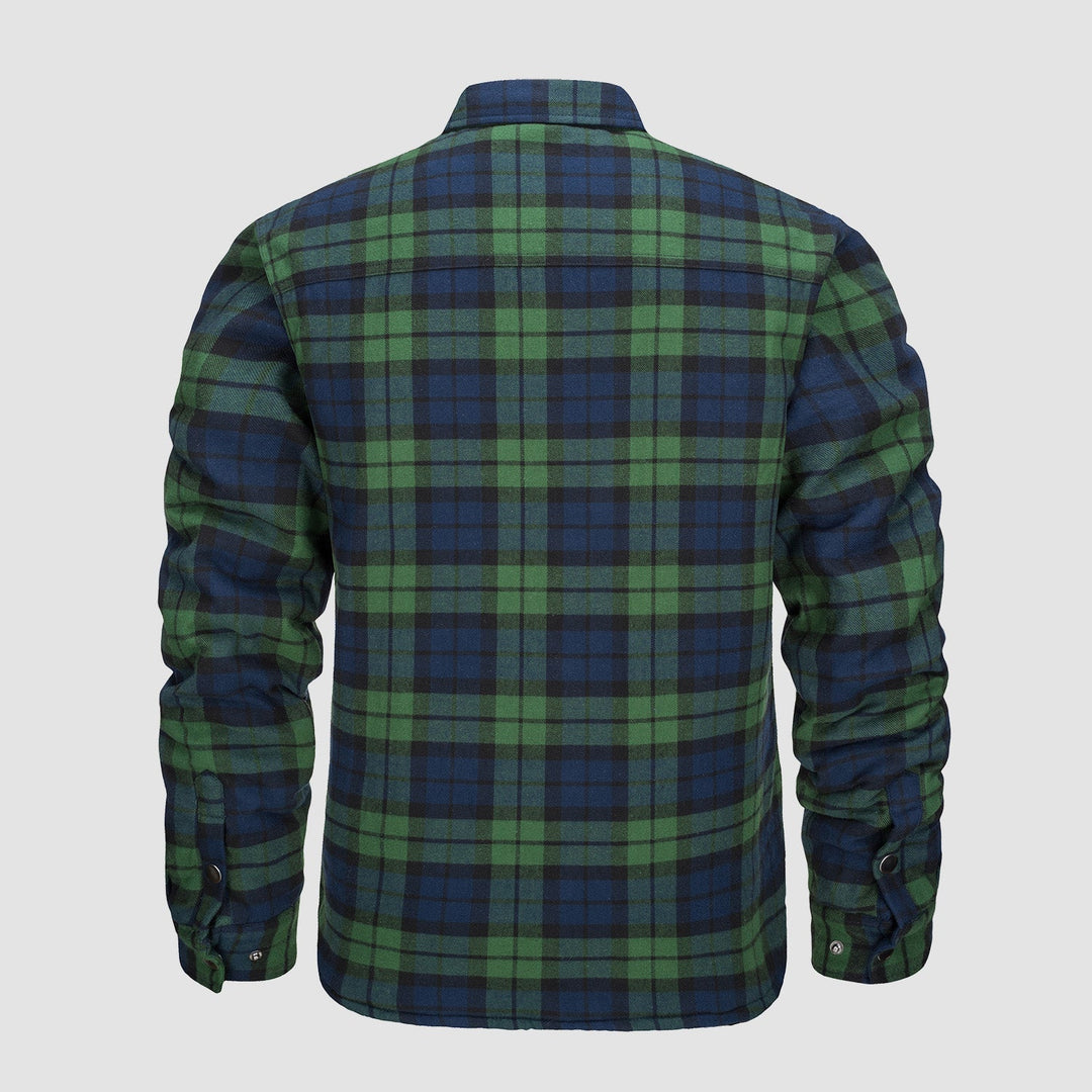 Roldan | Men's Classic Plaid Quilted Shirt Jacket