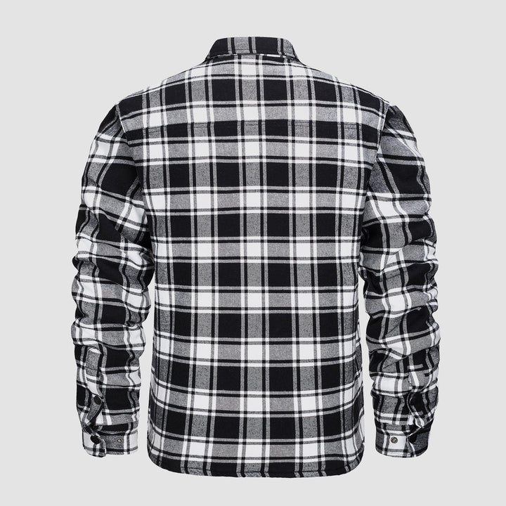 Roldan | Men's Classic Plaid Quilted Shirt Jacket