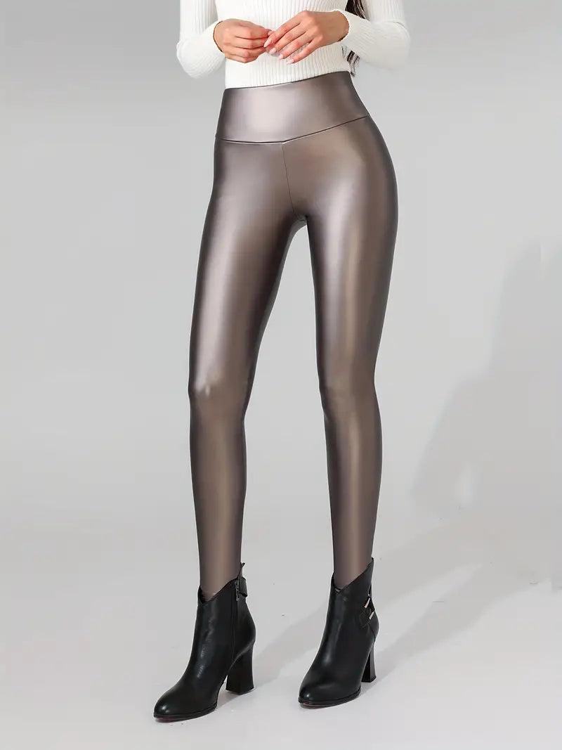 Rica | Chic High-Waisted Faux Leather Leggings