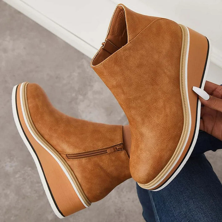 Valeria | Platform Leather Boots