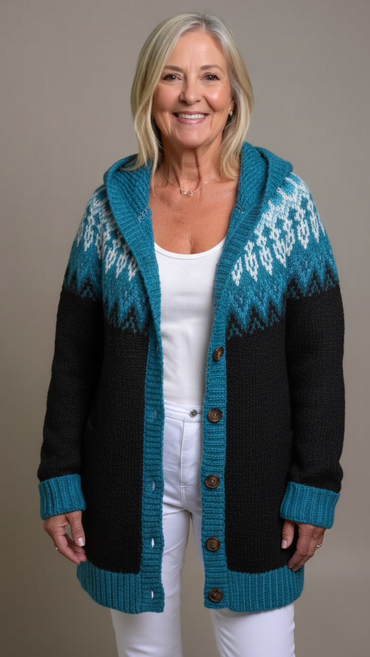 Nanna | Vintage Icelandic Hooded Cardigan