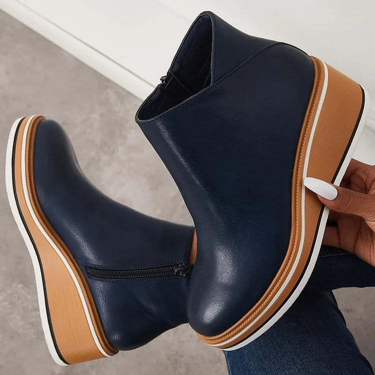 Valeria | Platform Leather Boots