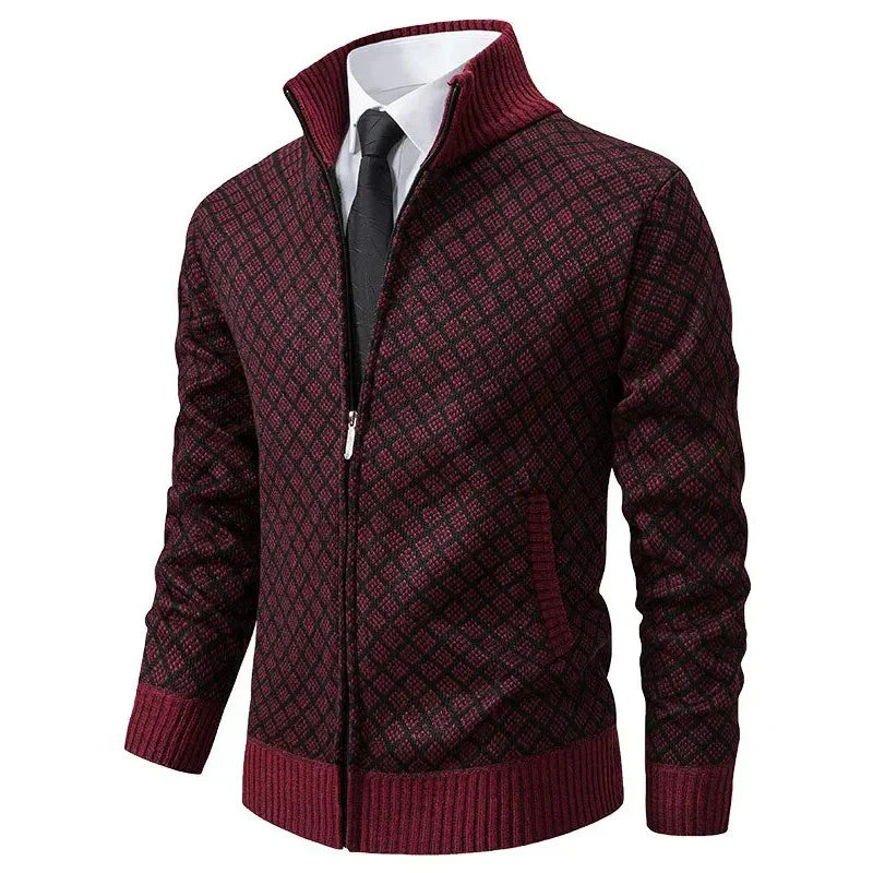 Malcom | Premium Diamond Knit Cardigan