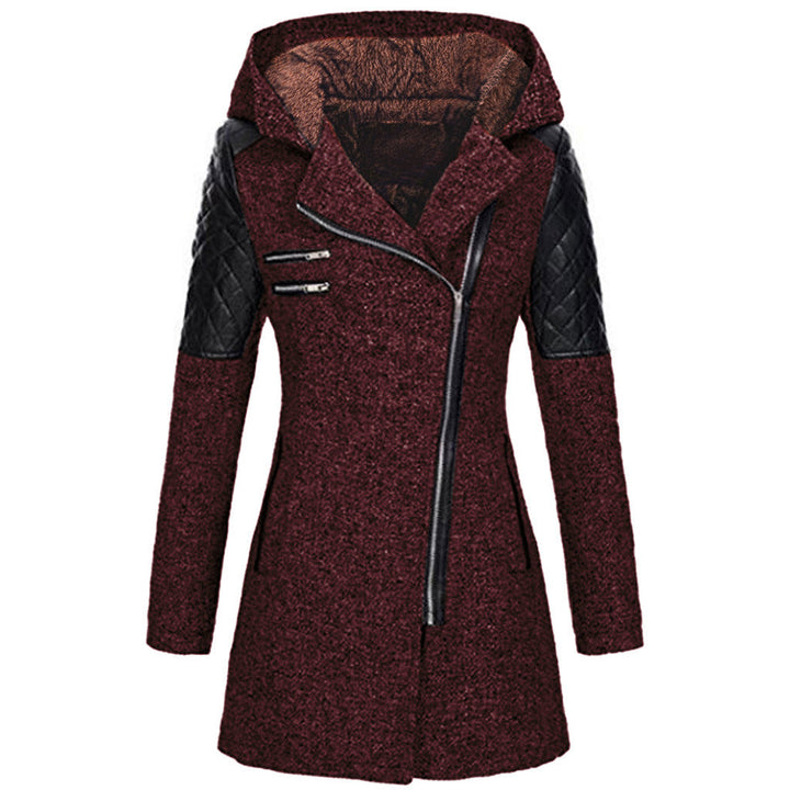 Ellen | Women's Quilted Hooded Tweed Coat