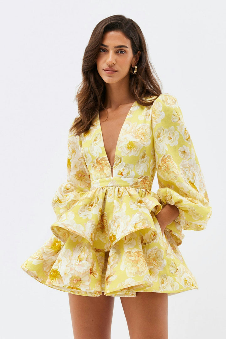 Ivy | Floral Ruffle Mini Dress