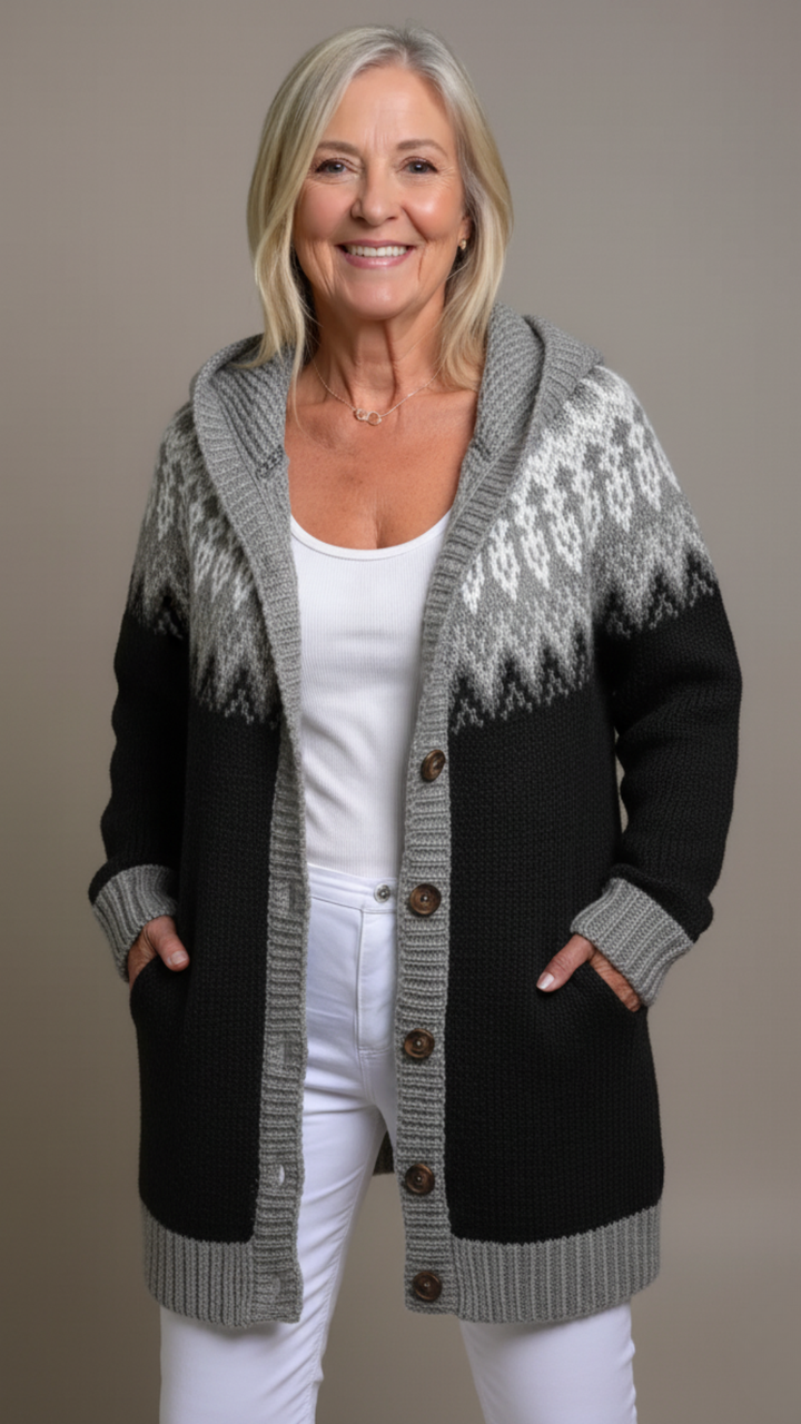 Nanna | Vintage Icelandic Hooded Cardigan