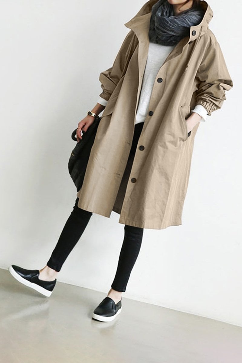 Lorraine | WATERPROOF HOODED TRENCH COAT
