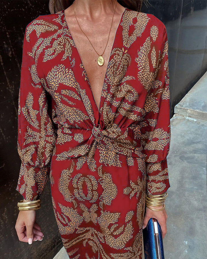 Aria | Vintage Draped Midi Dress