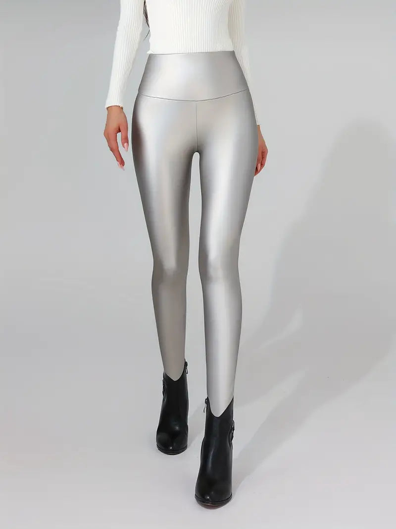 Rica | Chic High-Waisted Faux Leather Leggings