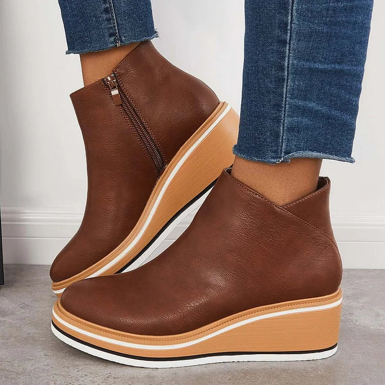 Valeria | Platform Leather Boots