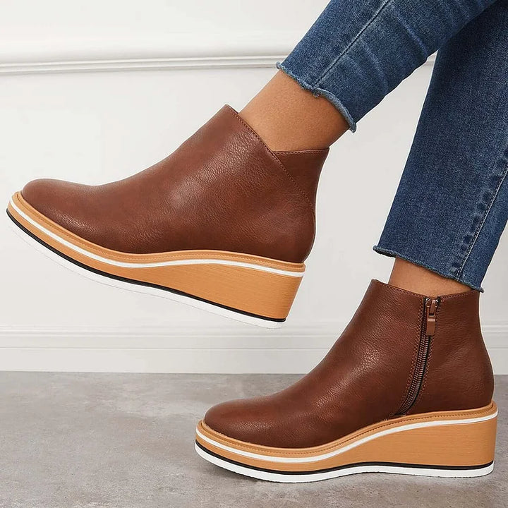 Valeria | Platform Leather Boots