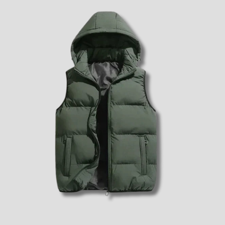 Megelito | Men's Winter Casual Hooded Puffer Vest