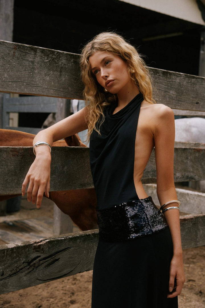 Lorena | Glamorous Backless Maxi Dress
