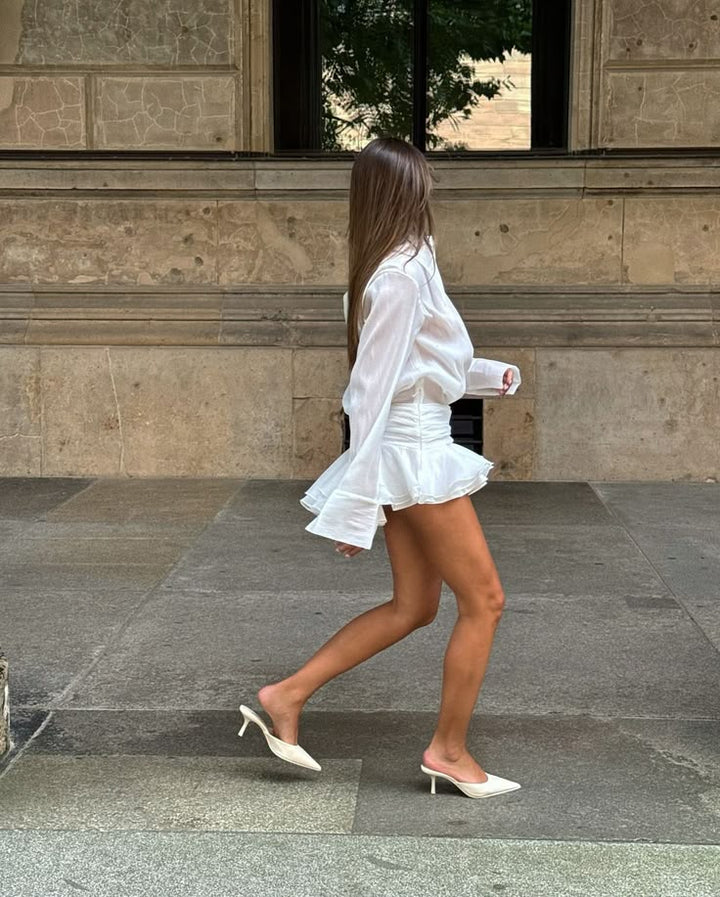 Kate | Structured Flowy Mini Dress