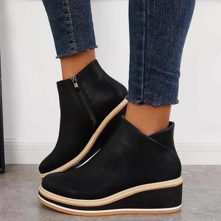Valeria | Platform Leather Boots