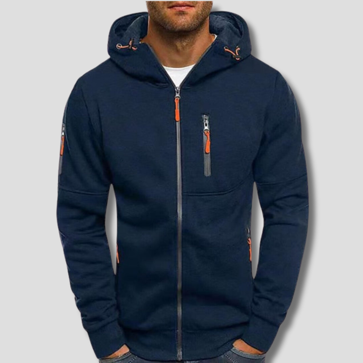 Adrien | Men's Warm Active Full Zippered Hoodie