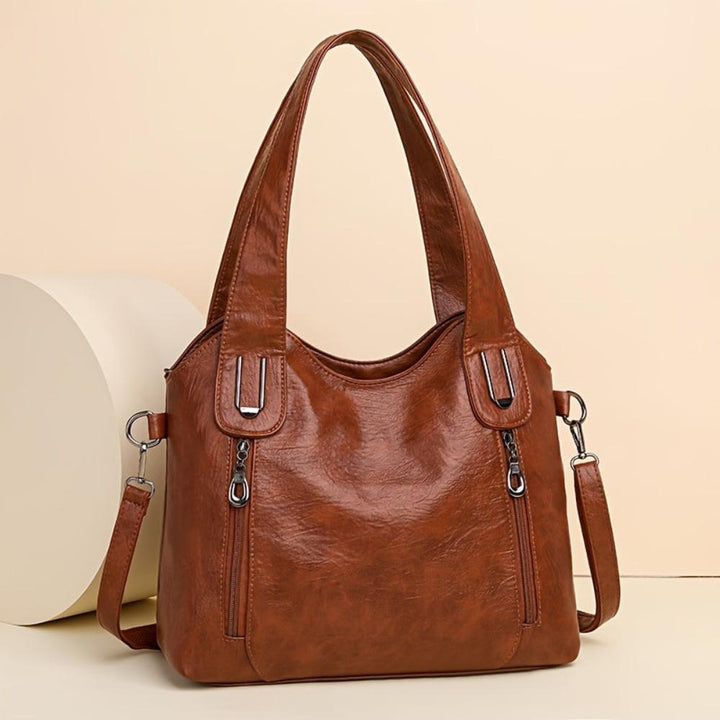 Claire | Classic Structured Zipper Tote