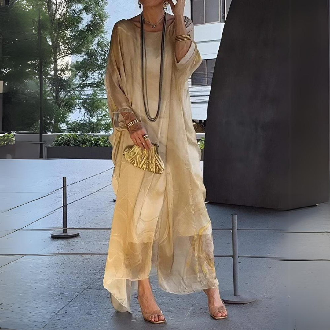 Elina | Radiance Silk Chiffon Dress