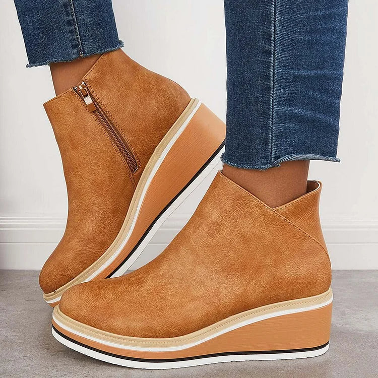 Valeria | Platform Leather Boots