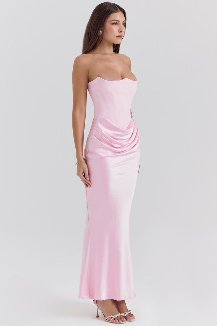 Vivian | Elegant Strapless Maxi Dress