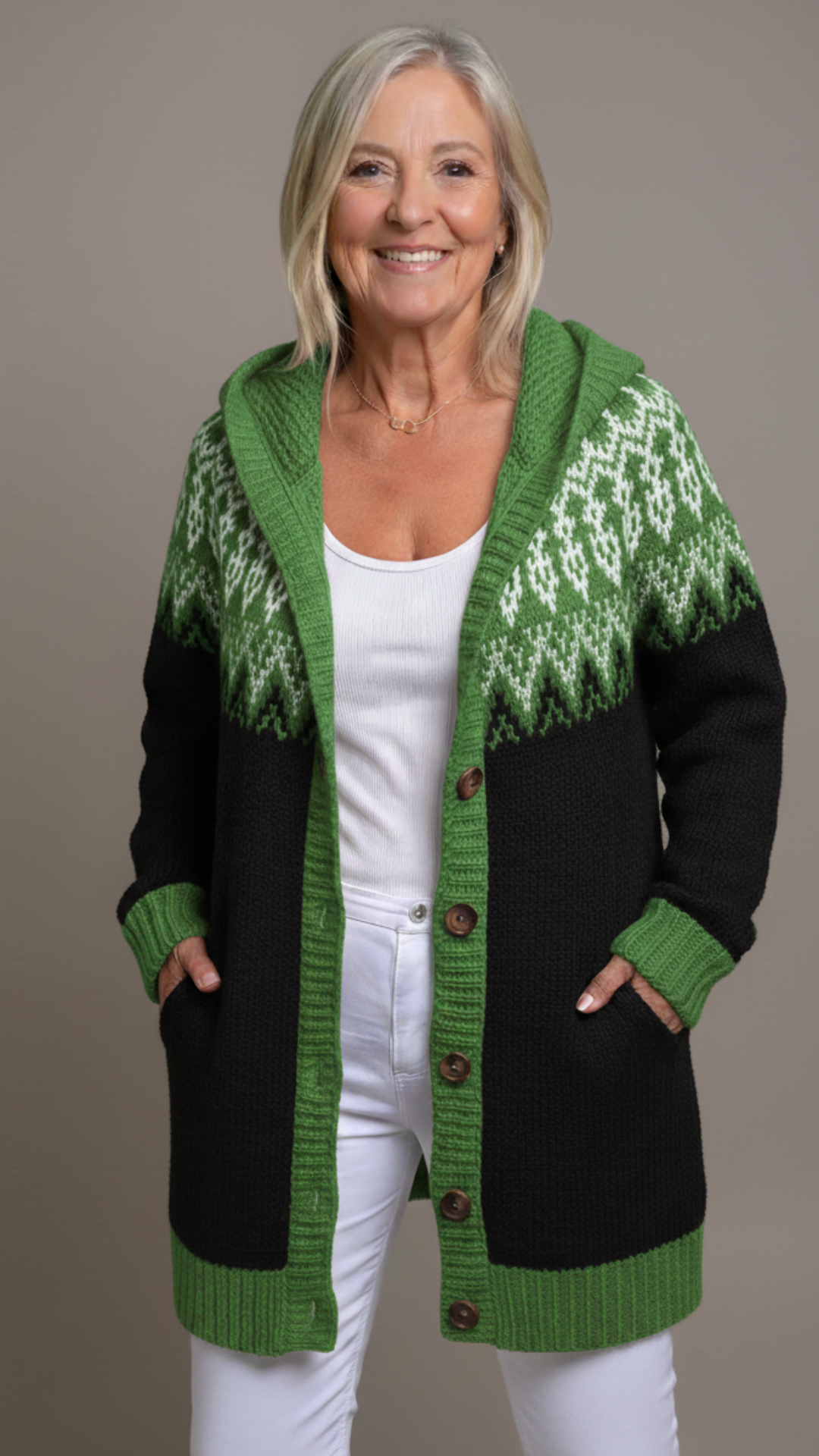 Nanna | Vintage Icelandic Hooded Cardigan