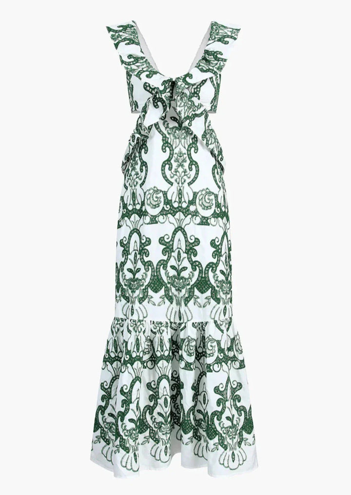 Cassie | Romantic Ruffled Maxi Dress