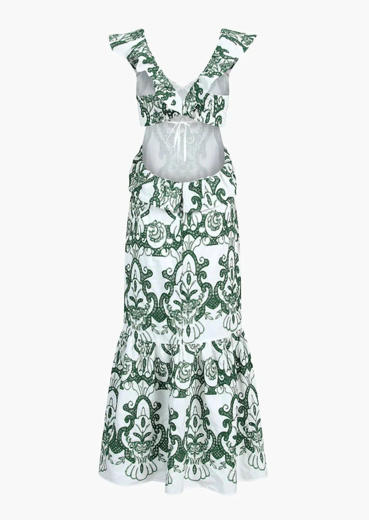 Cassie | Romantic Ruffled Maxi Dress