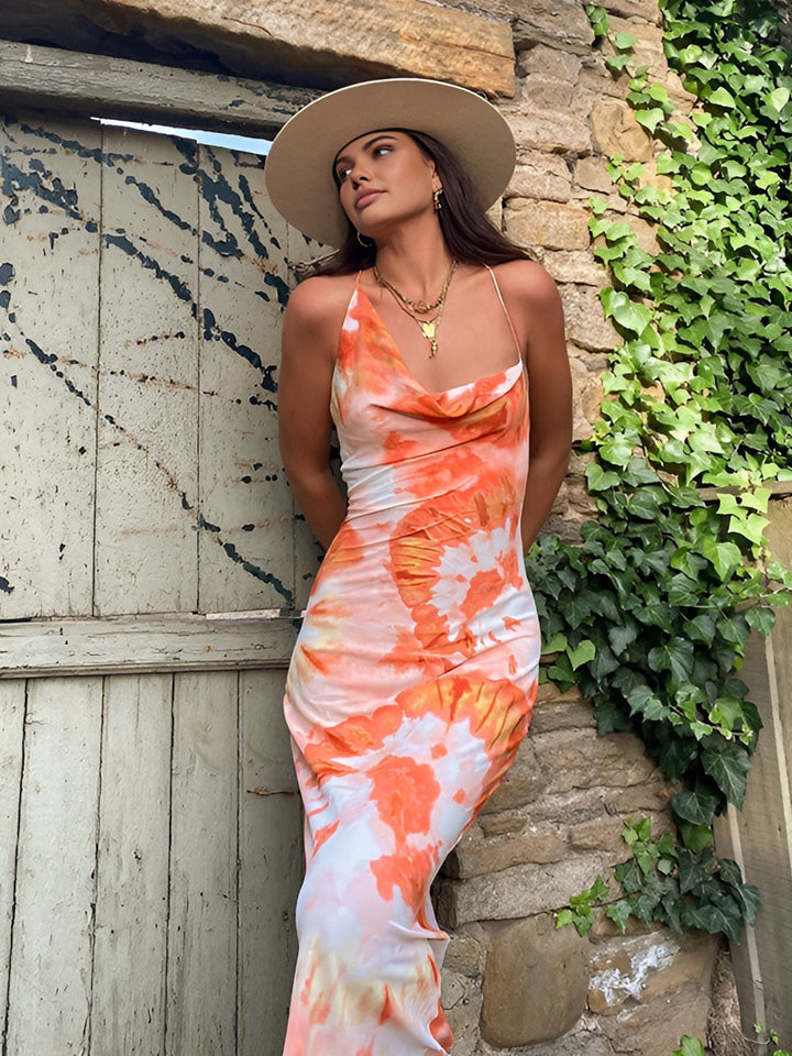 Santina | Radiant Breezy Floral Maxi Dress